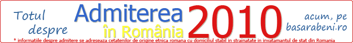 Totul despre admiterea in Romania 2010